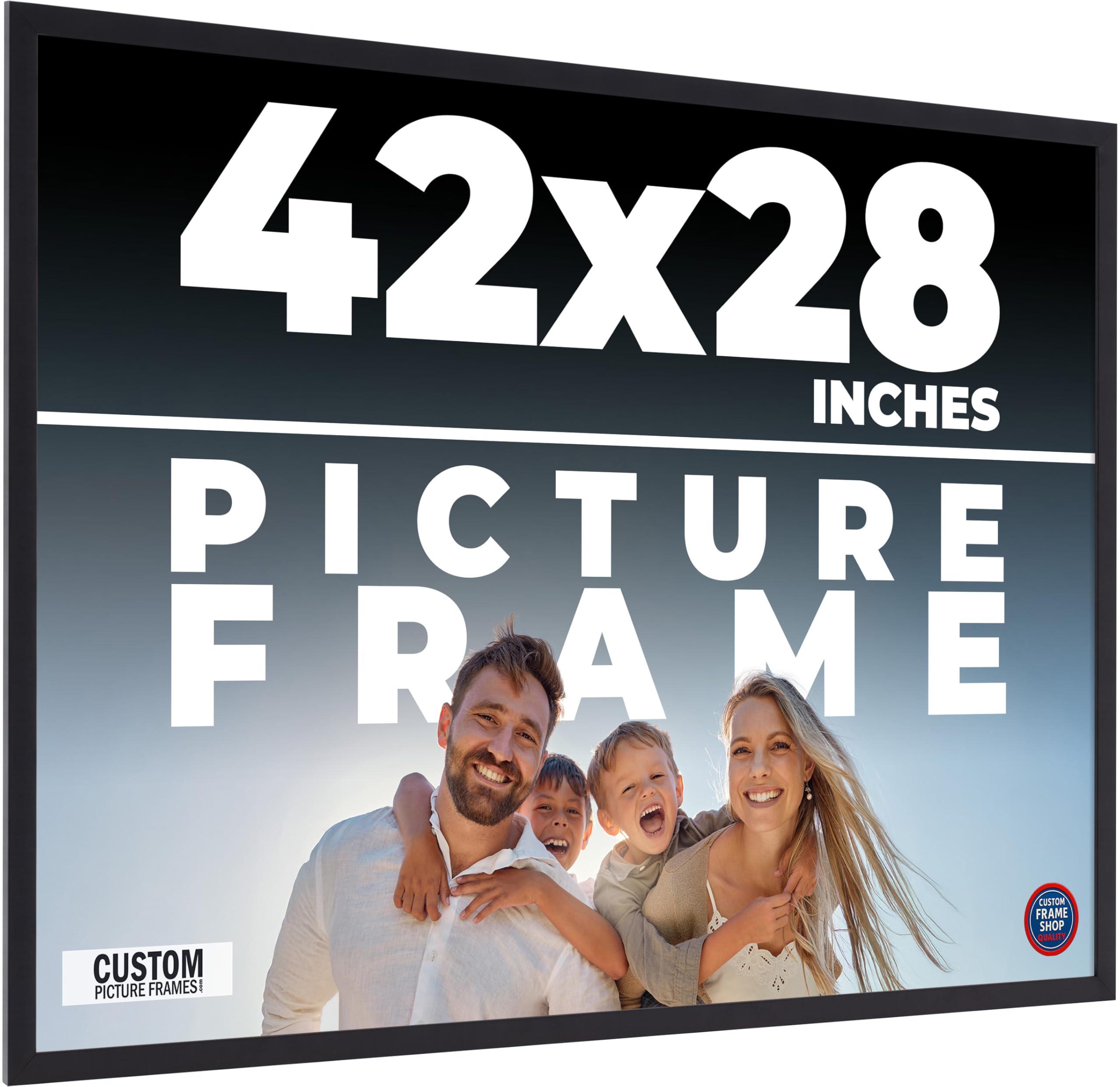 Amazon.com - 42x28 Frame Black Real Wood Picture Frame Width 0.75